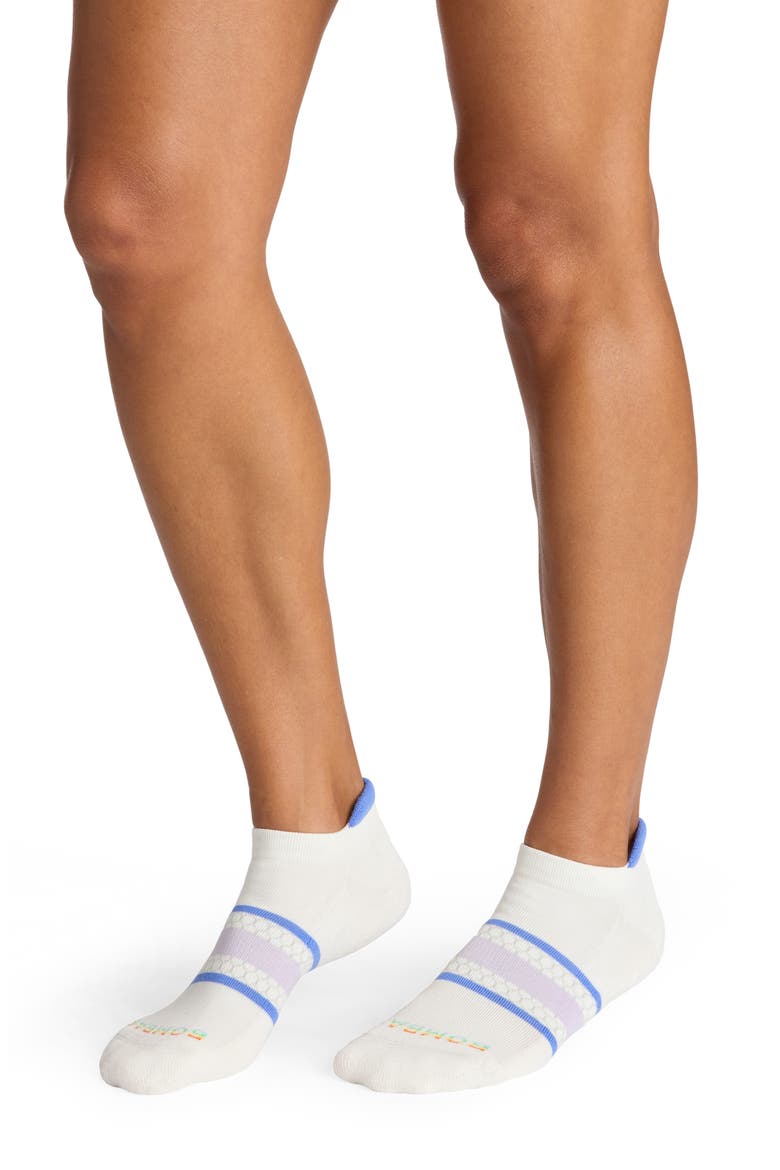 Pride Triple Stripe Ankle Socks, Main, color, SOFT ORCHID