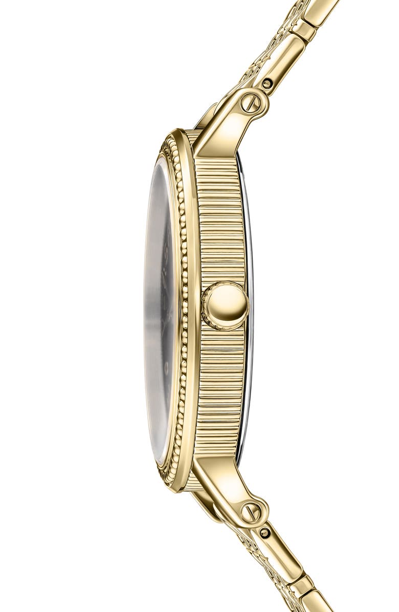 Versace V-Dollar Bracelet Watch, 37mm, Alternate, color, Ip Yellow Gold