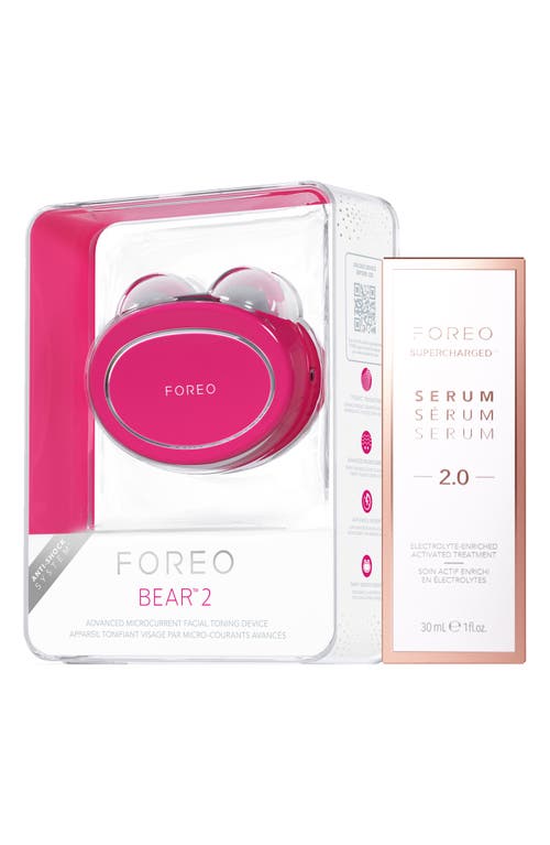 Foreo Bear™ 2 Microcurrent Toning Device & Supercharged™ Serum 2.0 Bundle In Pink