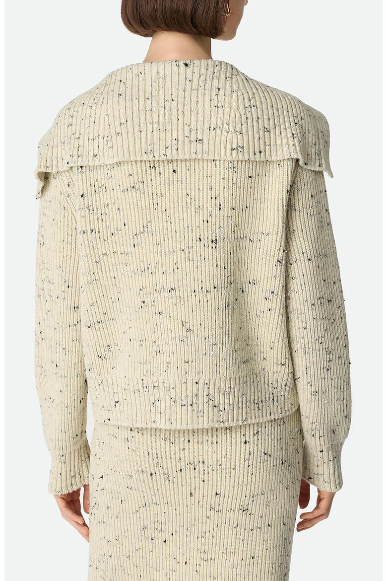 Knot Button Wool Blend Rib Cardigan, Alternate, color, 9317 DOVE