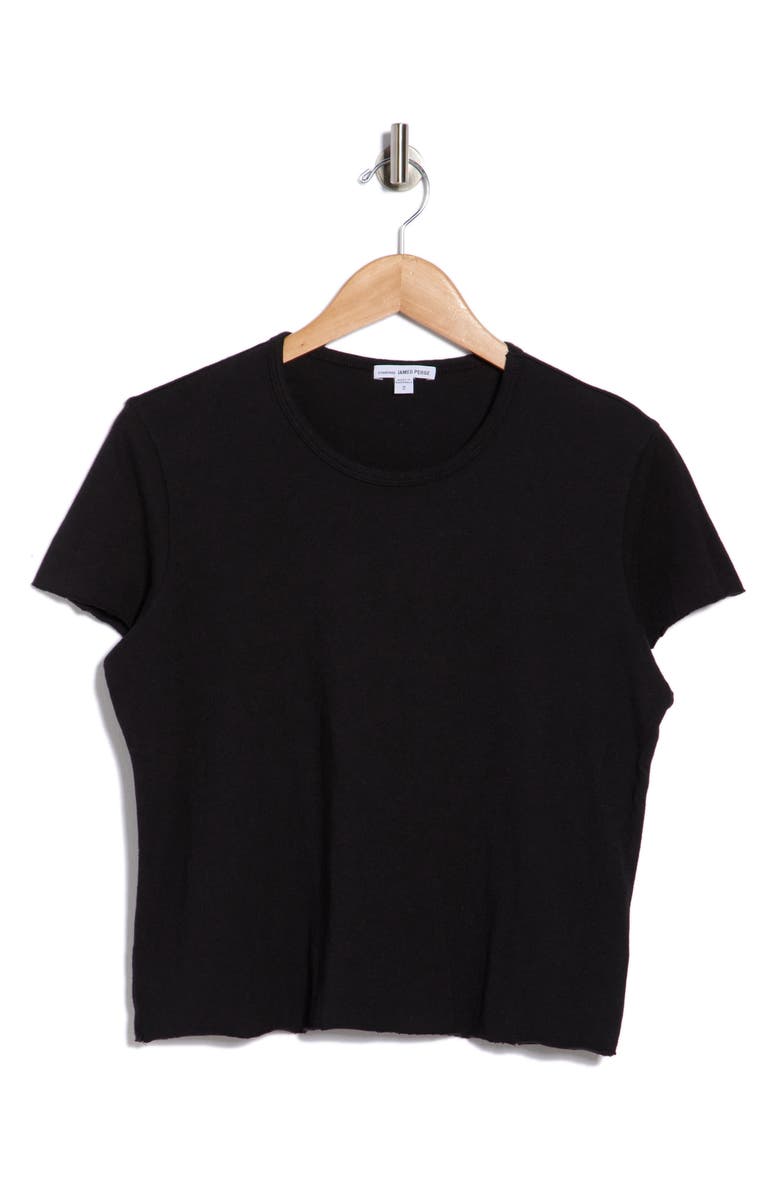 James Perse Shrunken Tee, Main, color, Black