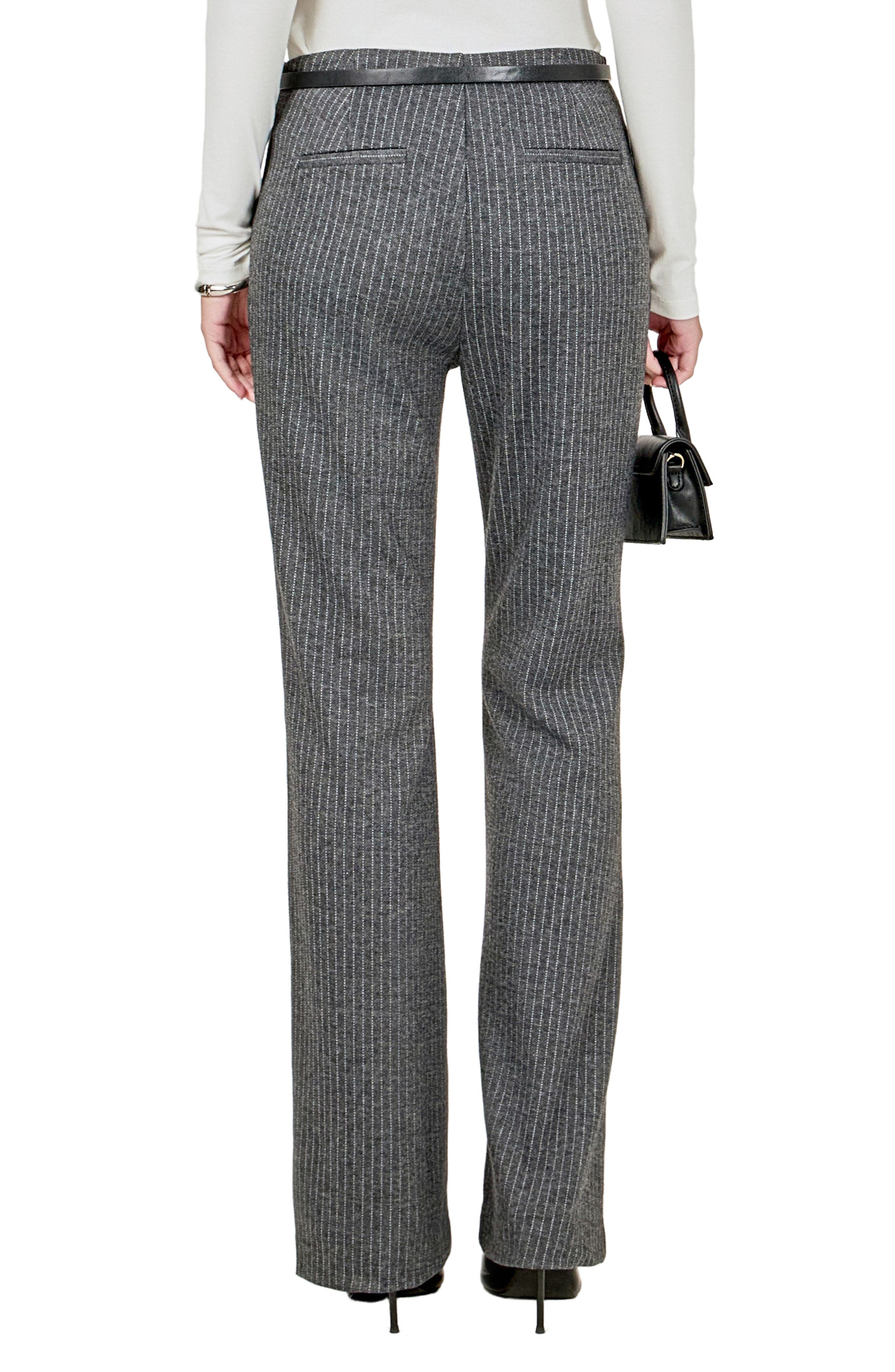 Stripe Stretch Knit Flare Pants - image 2