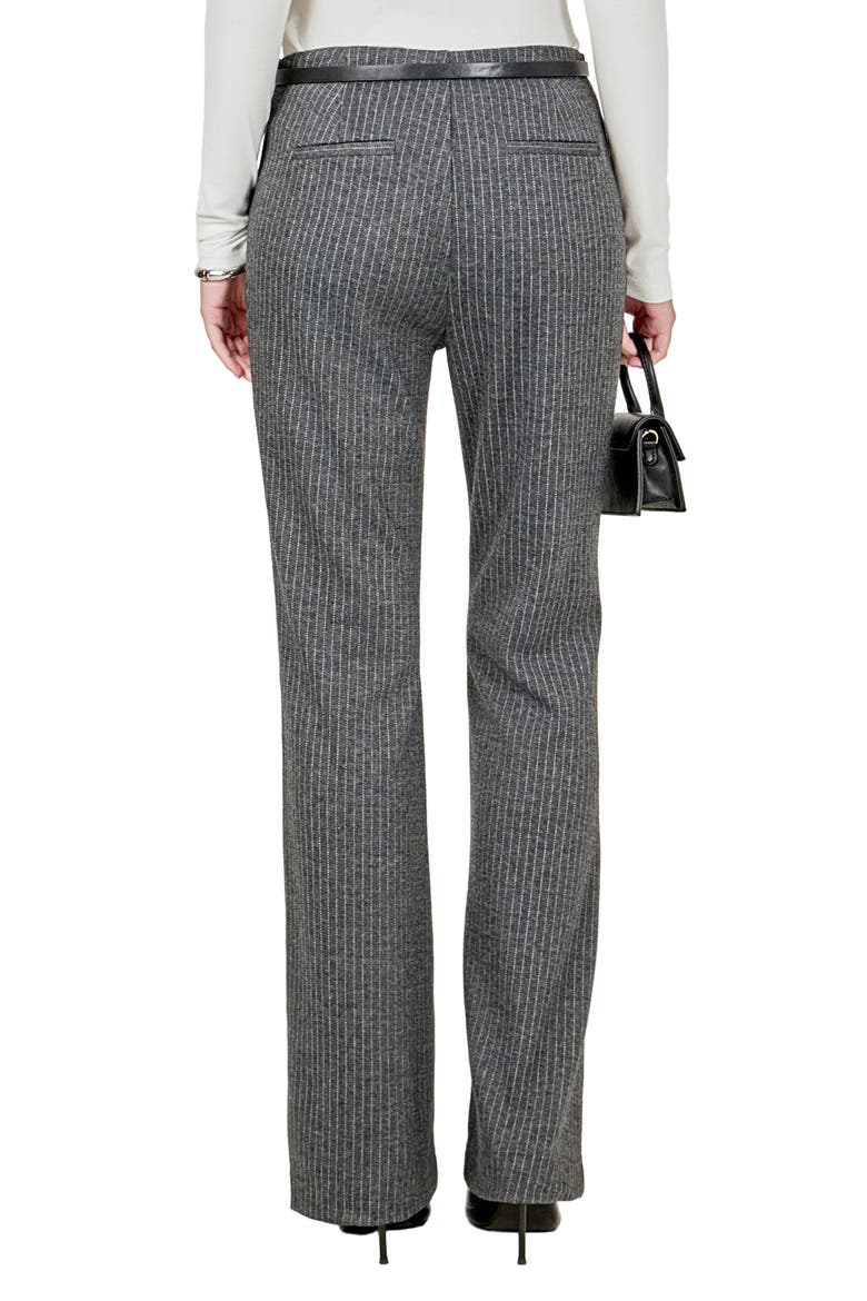 Stripe Stretch Knit Flare Pants, Alternate, color, GREY