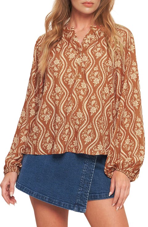 Floral Billow Sleeve Top