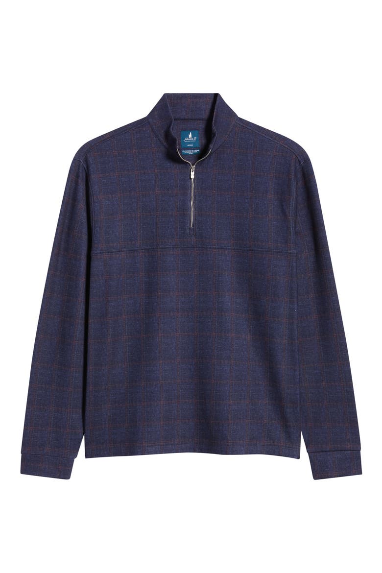Mikey Printed Quarter Zip Pullover, Alternate, color, NAVY