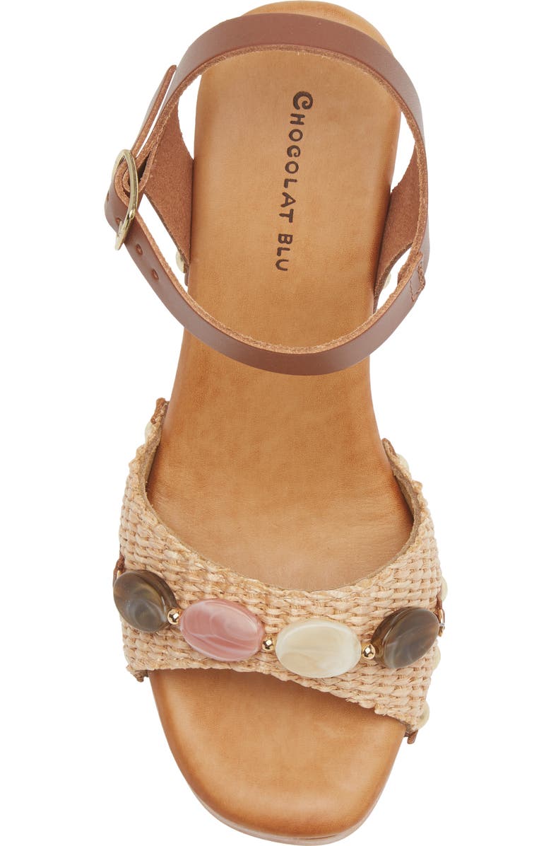 Chocolat Blu Mally Platform Sandal, Alternate, color, Natural Raffia