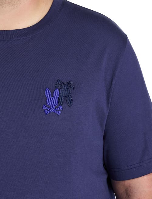 Psycho Bunny Big & Tall Pierce Embroidered Graphic Tee In Evening Blue
