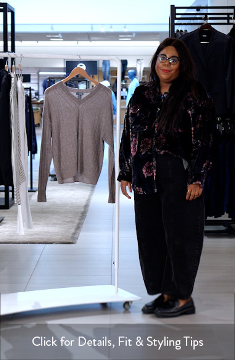 Cable Wool & Cashmere V-Neck Sweater, sales video thumbnail