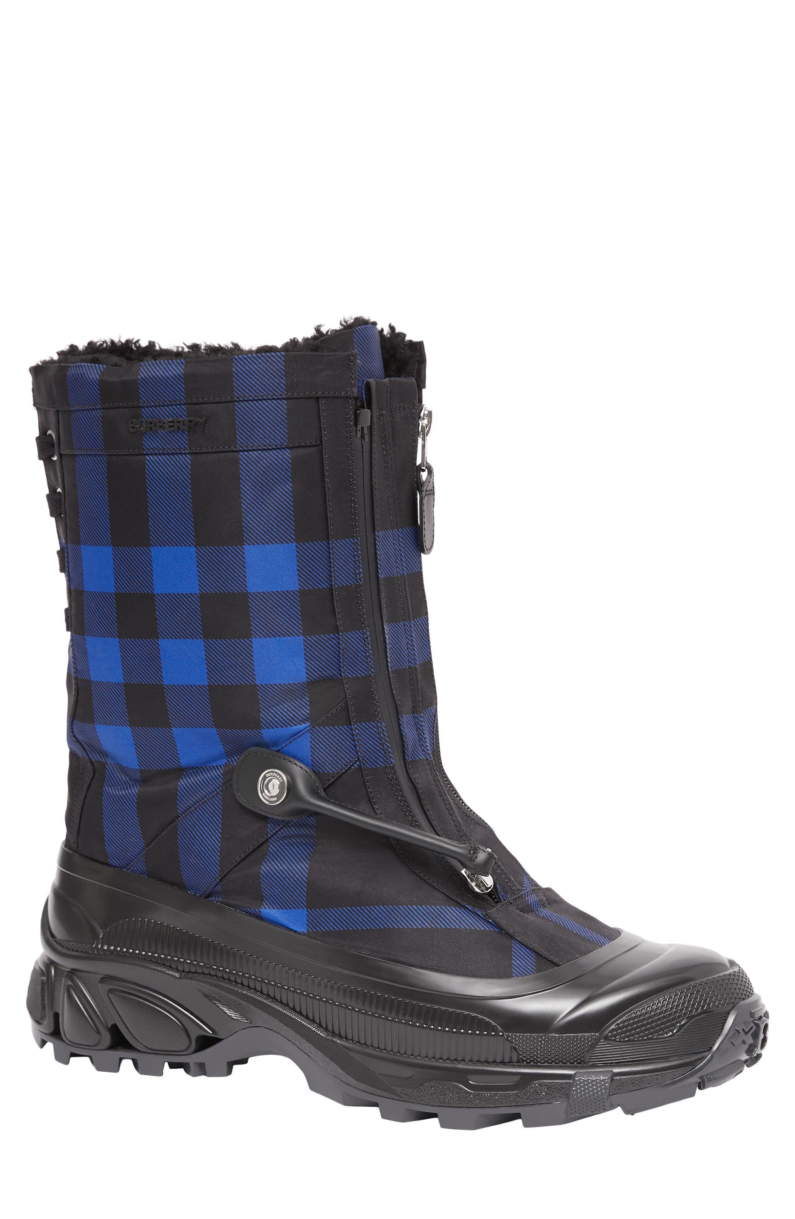 Burberry Check Snow Boot, Main, color, 