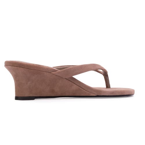 Black Suede Studio Easy 50 Wedge In Brown