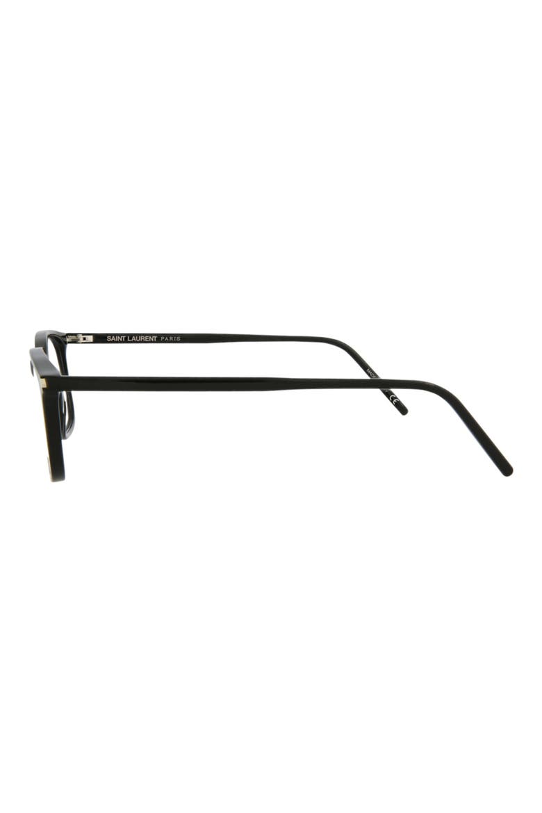 54mm Square Optical Glasses, Alternate, color, BLACK BLACK TRANSPARENT