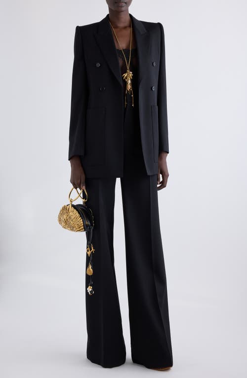 Chloé Double Breasted Wool Blazer In Black
