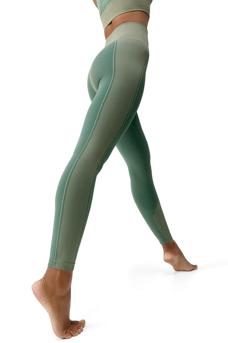 Buddha Seamless High Rise Sport Legging, Alternate, color, Deep Green/Grain