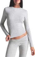 SKIMS Stretch Cotton Jersey Long Sleeve T-Shirt