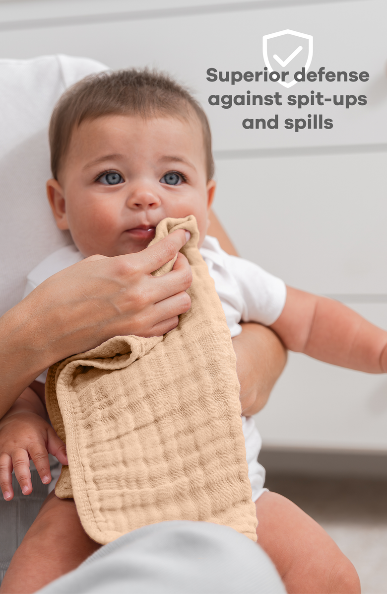 Comfy Cubs Muslin Burp Cloths - Pack of 6, Alternate, color, Cream