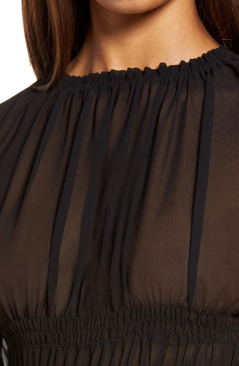 Halogen<sup>®</sup> Smocked Chiffon Blouse, Alternate, color,