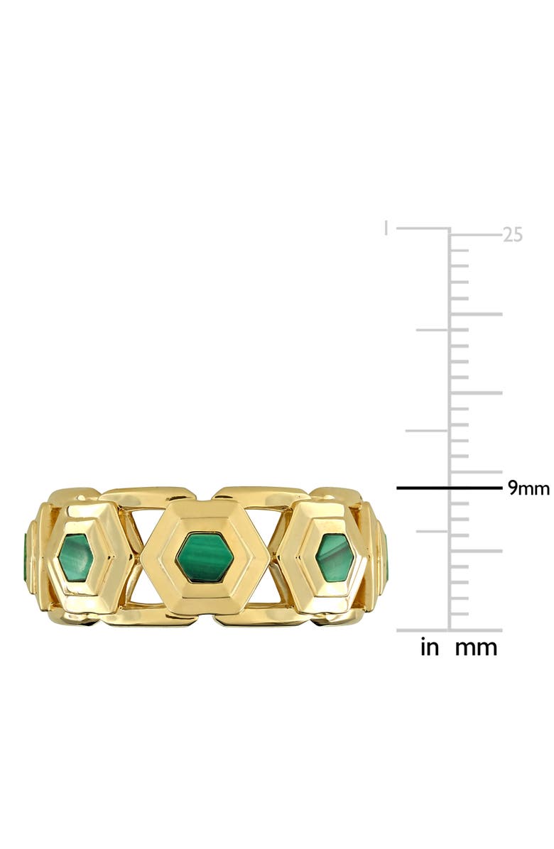 Julianna B. Malachite Hexagonal Eternity Ring, Alternate, color, 