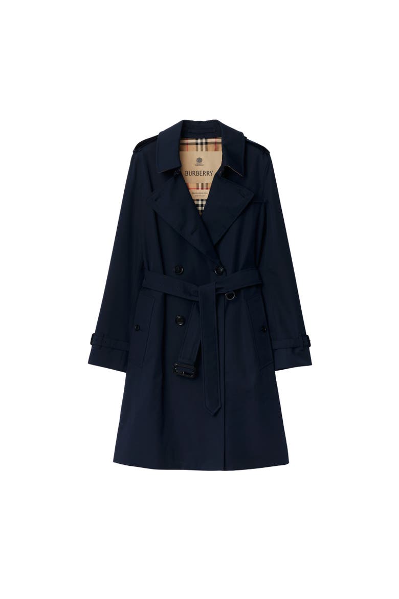 Mid-length Kensington Heritage Trench Coat, Alternate, color, Coal blue
