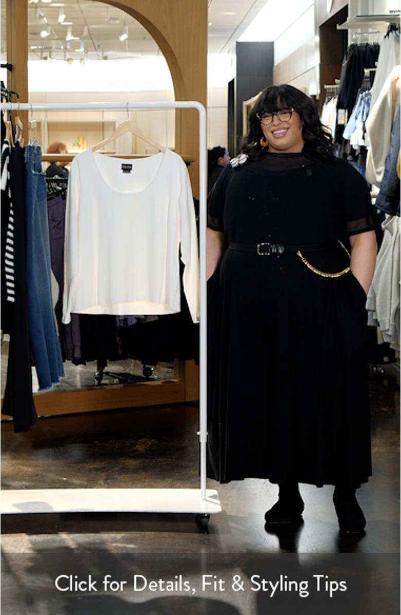 Liz Scoop Neck Jersey Top, sales video thumbnail