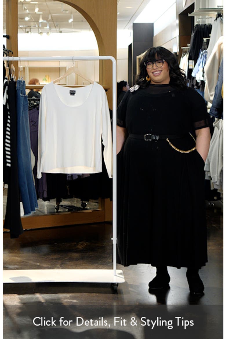 Liz Scoop Neck Jersey Top video