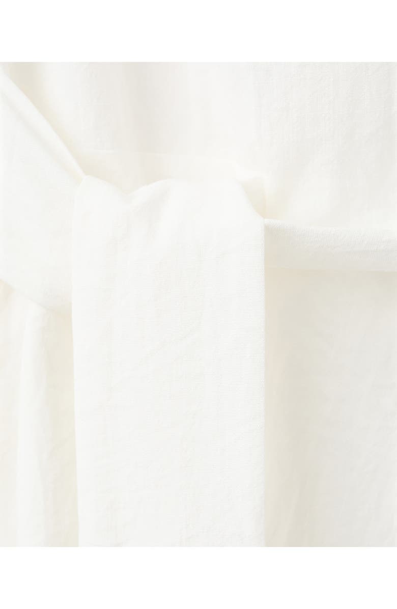 MANGO Side Tie Minidress, Alternate, color, Ecru