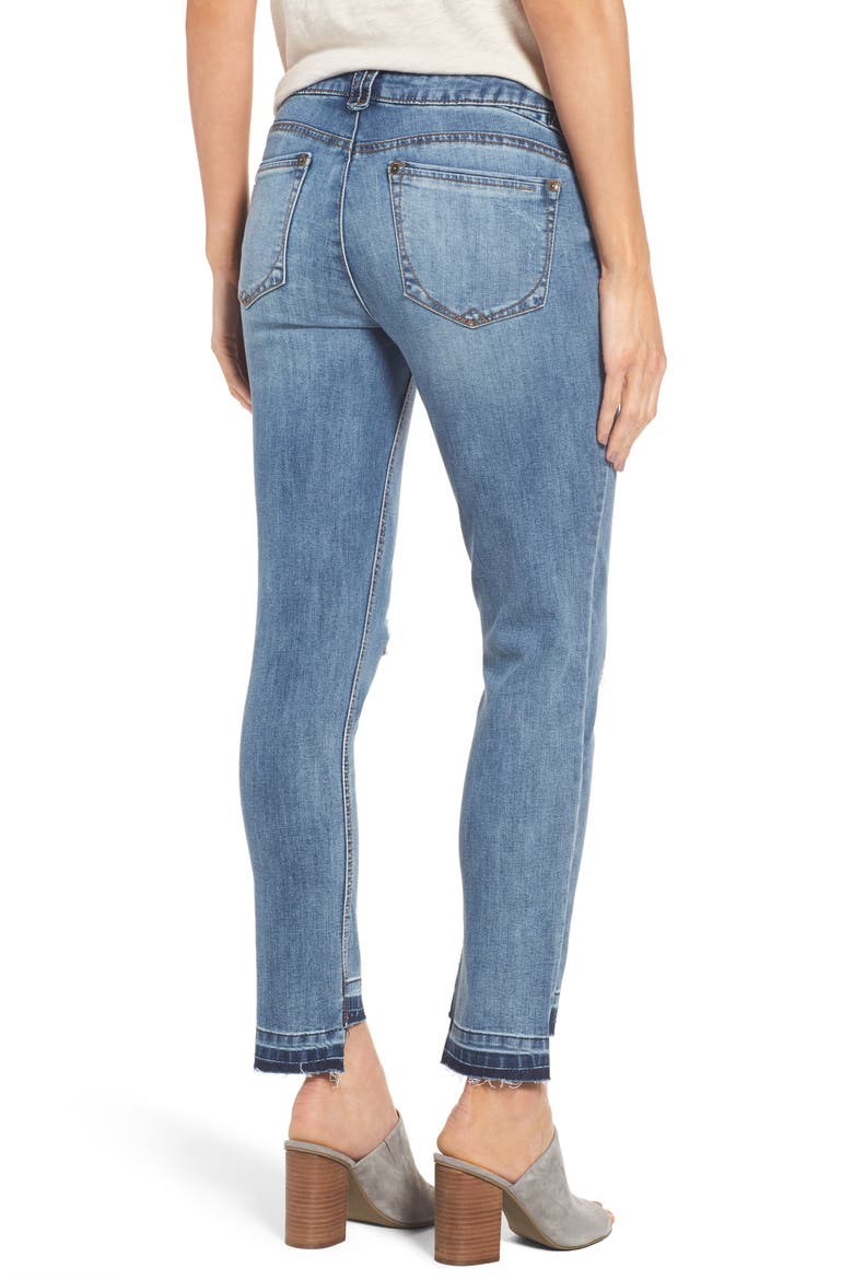 Slim Straight Leg Ankle Jeans (Nordstrom Exclusive), Alternate, color, BLUE