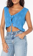 Roxy Beach Bound Cotton Crop Sweater Vest