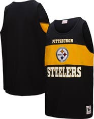Mitchell & Ness Men's Mitchell & Ness Black Pittsburgh Steelers Retro Colorblock Tank Top