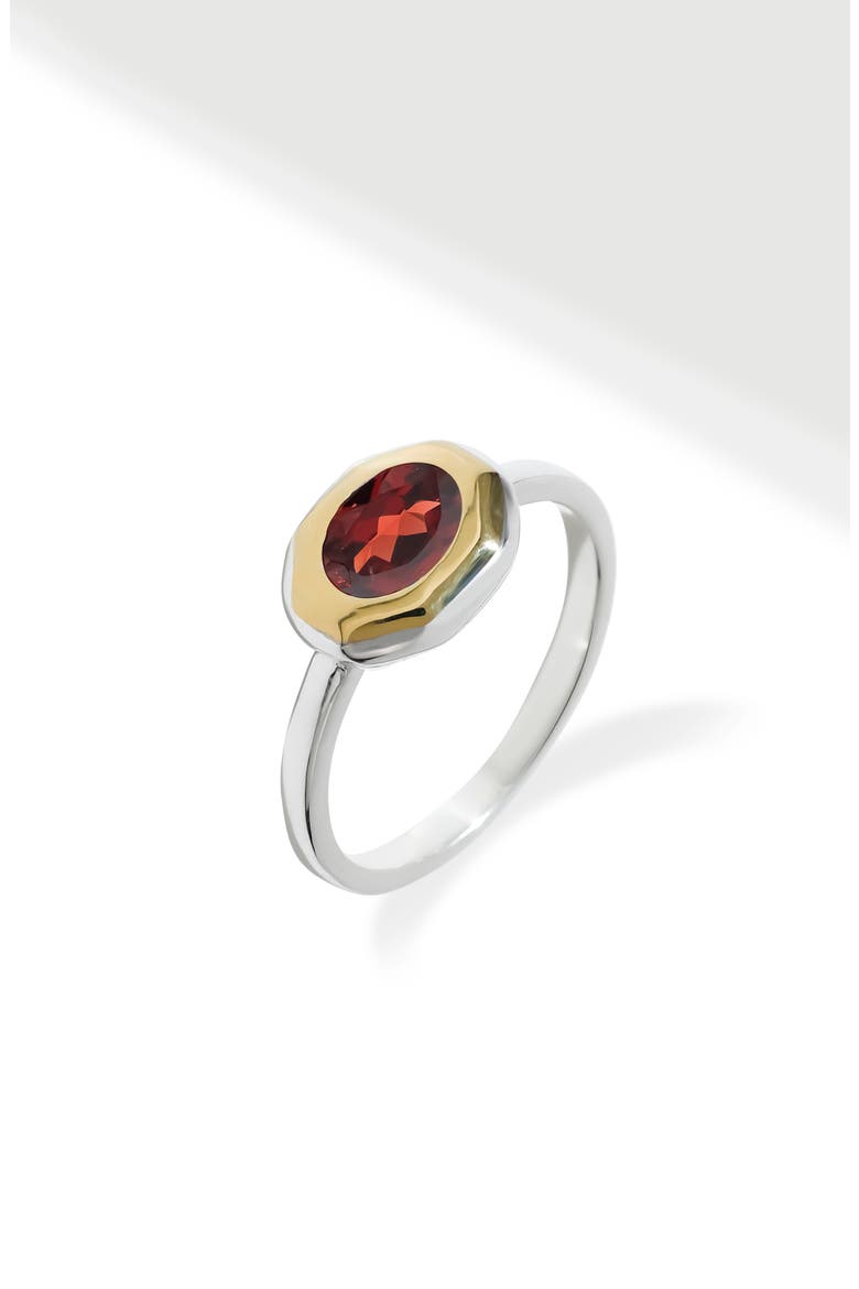 Topaz Bezel Ring, Alternate, color, RED