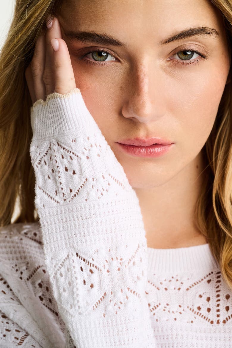 Seaside Chic Sweater, Alternate, color, White