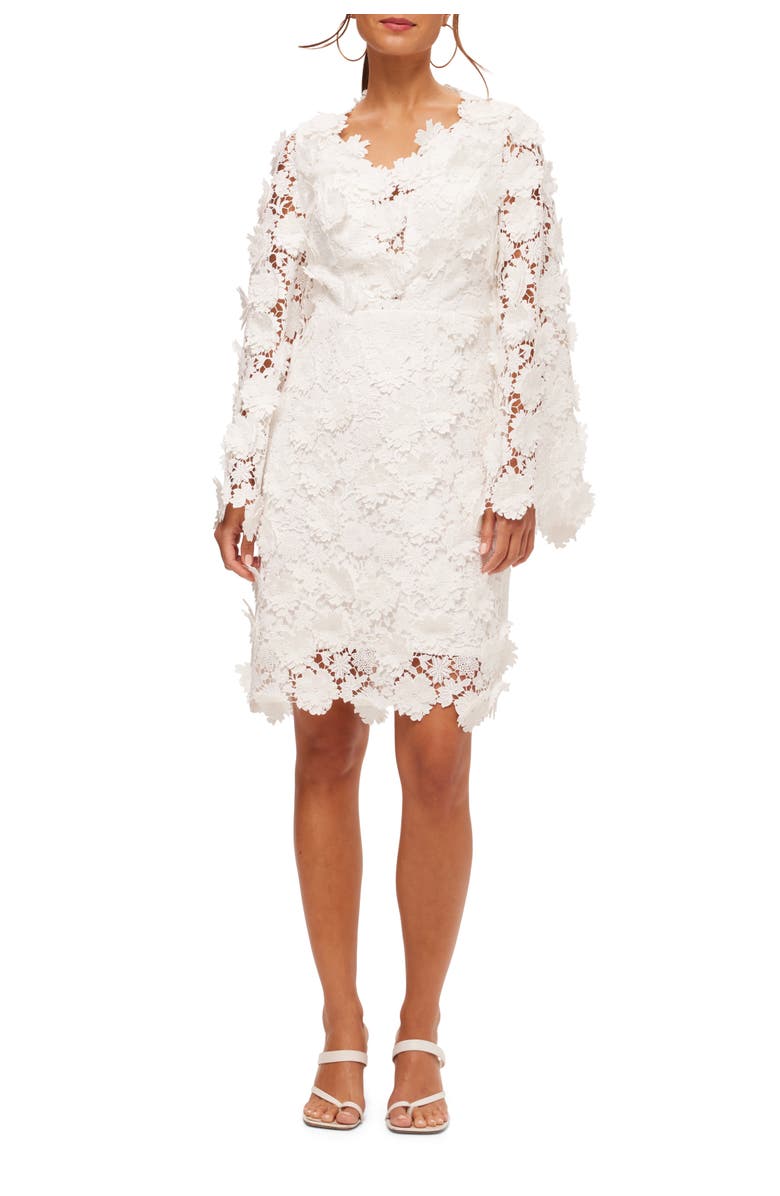 Trina Turk Ariah 3D Lace Sheath Dress, Main, color, 