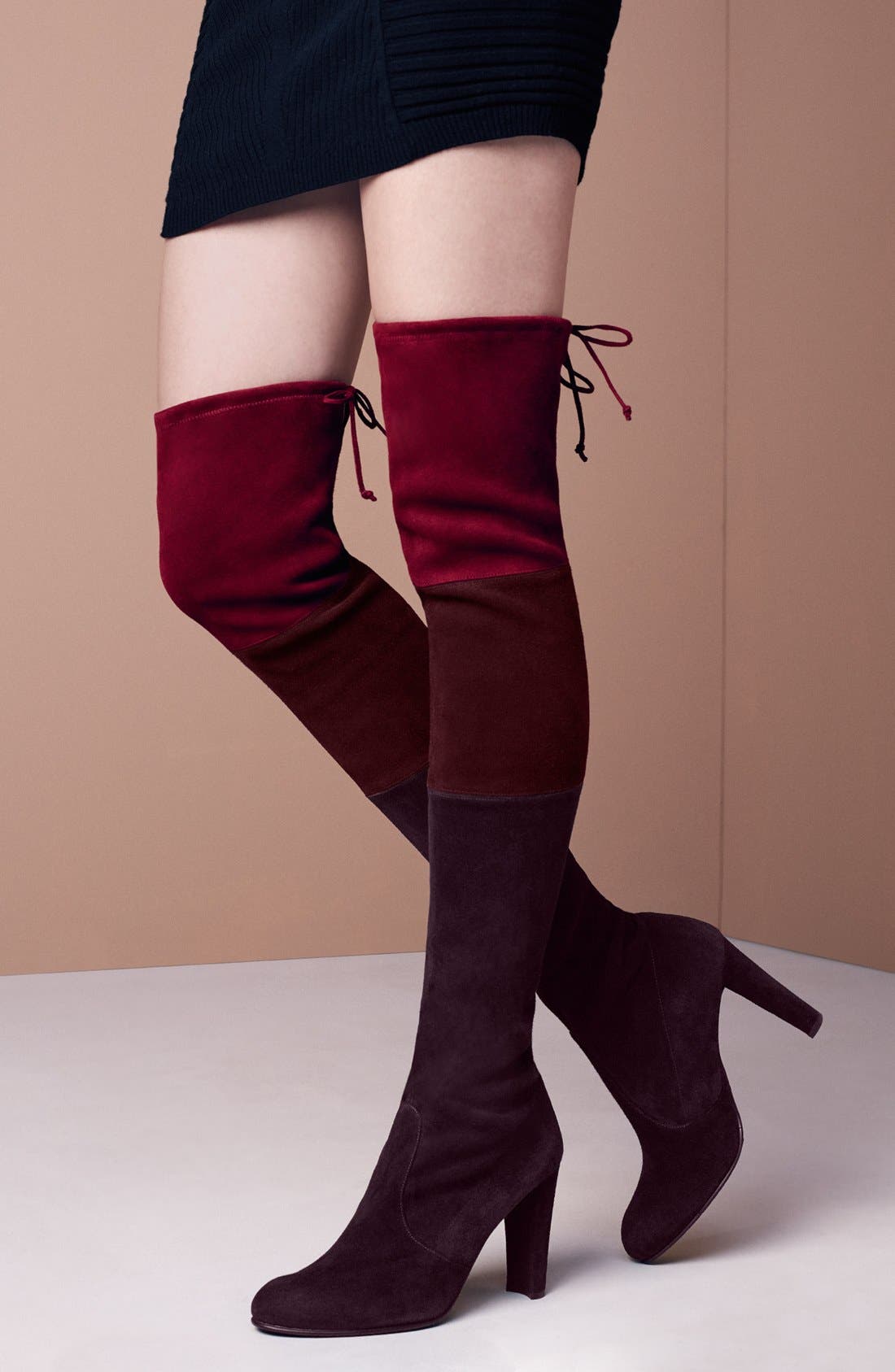 'Troika' Over The Knee Boot, Alternate, color, BLACK SUEDE