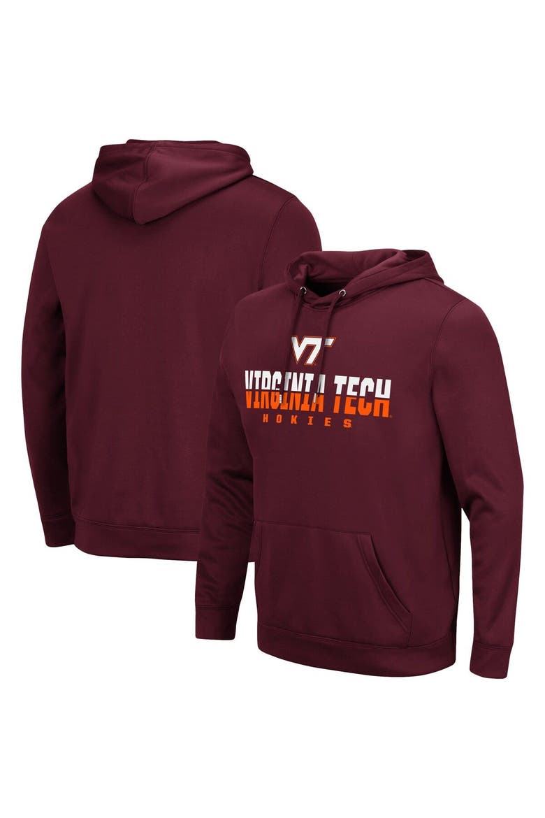 Men's Colosseum Maroon Virginia Tech Hokies Lantern Pullover Hoodie, Main, color, Maroon