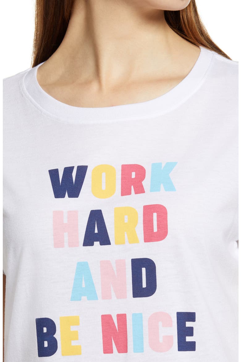 Work Hard Loose Graphic Tee, Alternate, color, WHITE