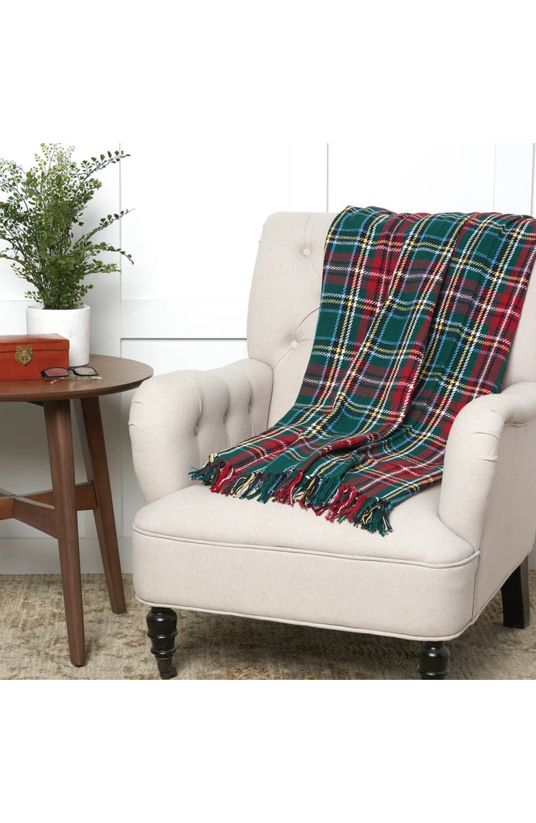 C&F Home Plaid Throws, Alternate, color, Green