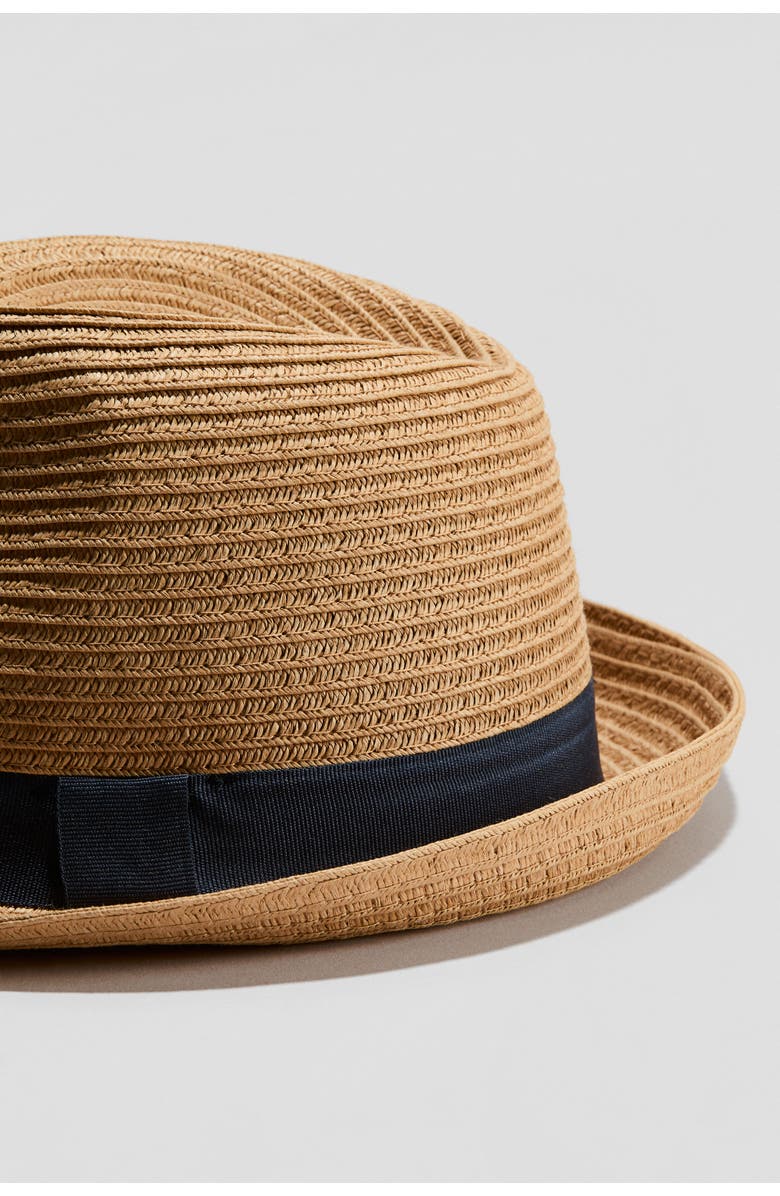 H&M Straw Hat, Alternate, color, Beige