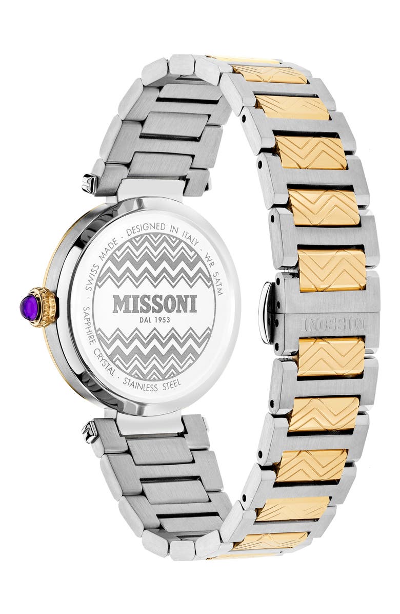 Missoni Atelier Bracelet Watch, 35mm, Alternate, color, Two Tone