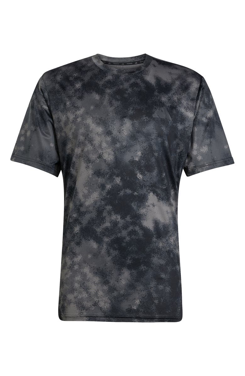 adidas Train Essentials Camo T-Shirt, Alternate, color, Black
