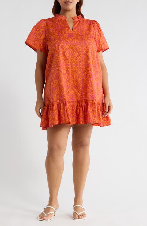 Debary Floral Celeste Minidress (Plus)