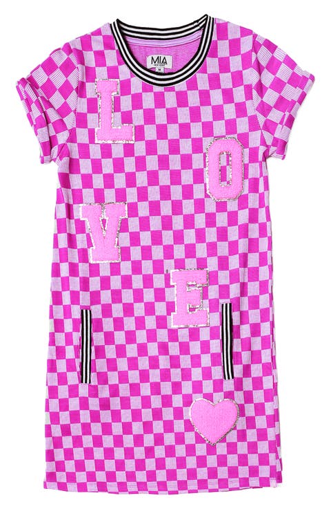 Kids' Checker Jersey Dress (Big Kid)