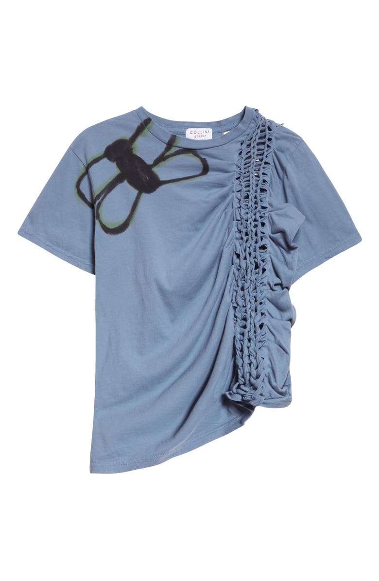 Collina Strada Clover Organic Cotton T-Shirt, Alternate, color, Navy Bug