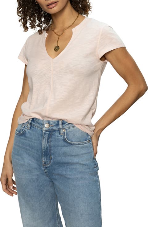 The New Girl Split Neck T-Shirt