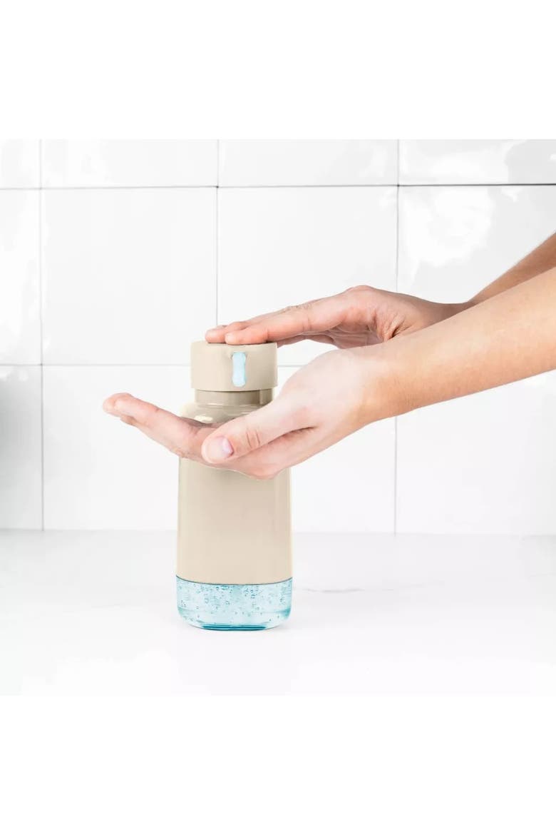 Durable Refillable Kitchen Bathroom Soap Dispenser Organizer with Pump, 17 oz, Alternate, color, Beige
