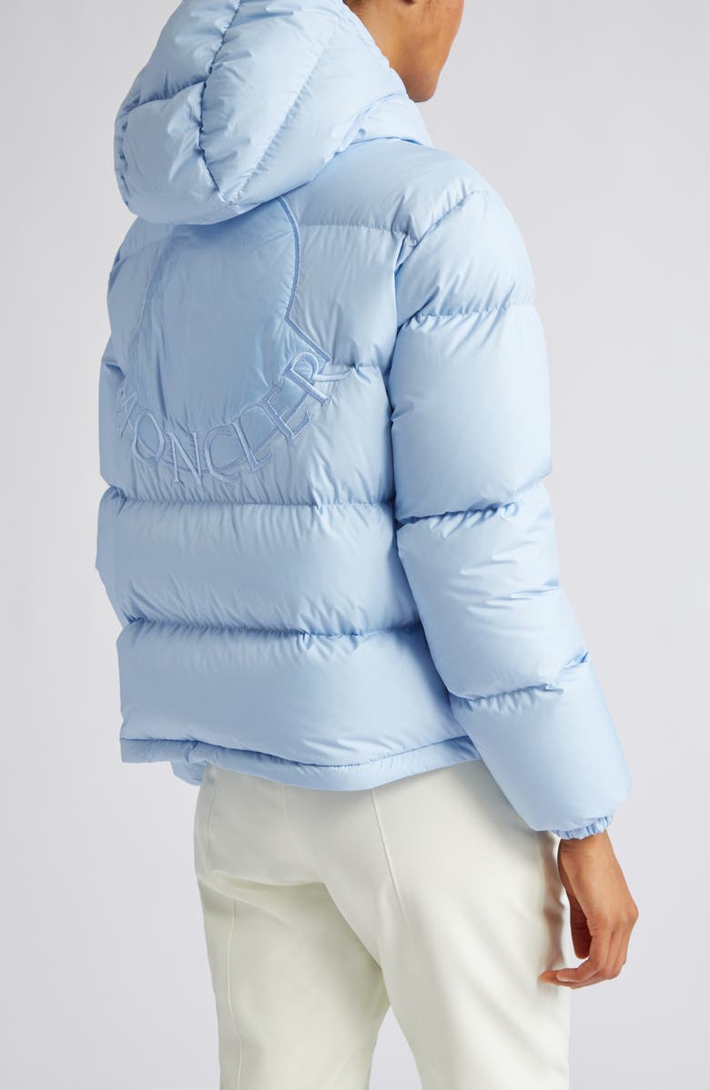 Moncler Ebre Quilted Short Down Jacket, Alternate, color, Light Blue