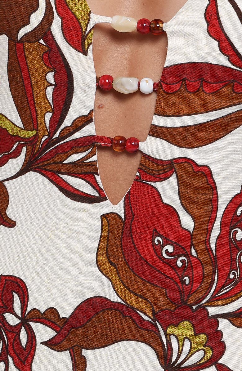 Petal & Pup Inala Long Sleeve Maxi Dress, Alternate, color, Brown Floral