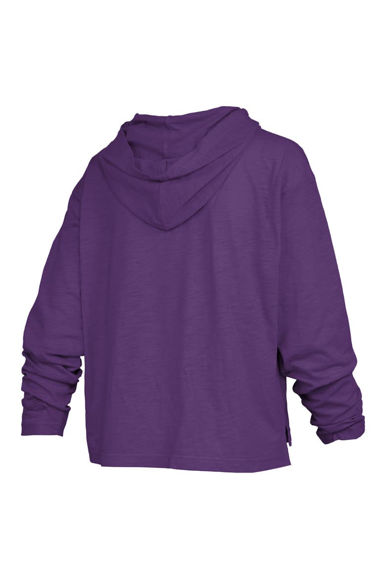 Women's Pressbox  Purple LSU Tigers Castillo Slub Waist Length Long Sleeve Hooded T-Shirt, Alternate, color, Purple