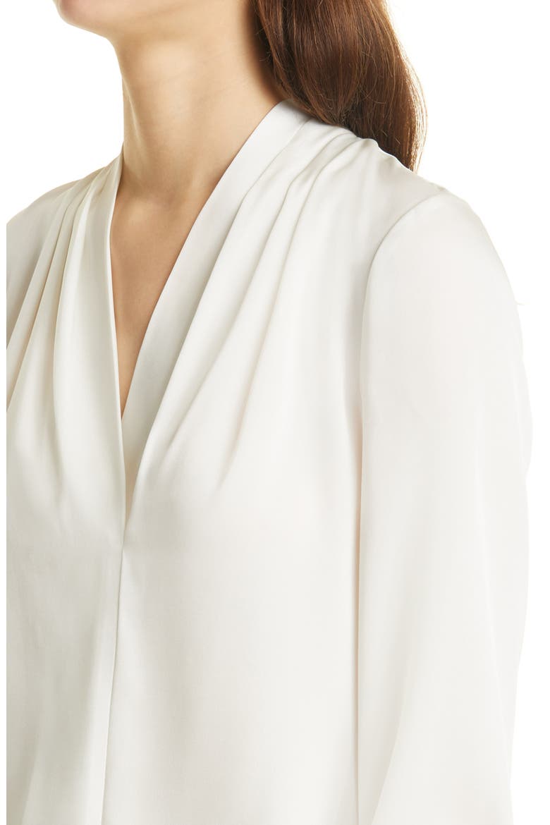 Nellie Stretch Silk Georgette Top, Alternate, color, IVORY