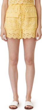 Habitual Embroidered Eyelet Cotton Cargo Shorts