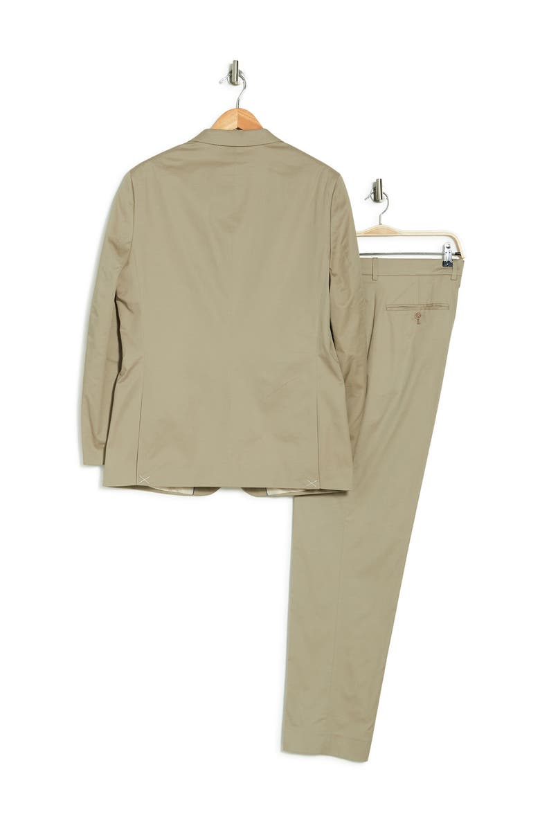 Nautica Tan Solid Notch Lapel Suit, Alternate, color,