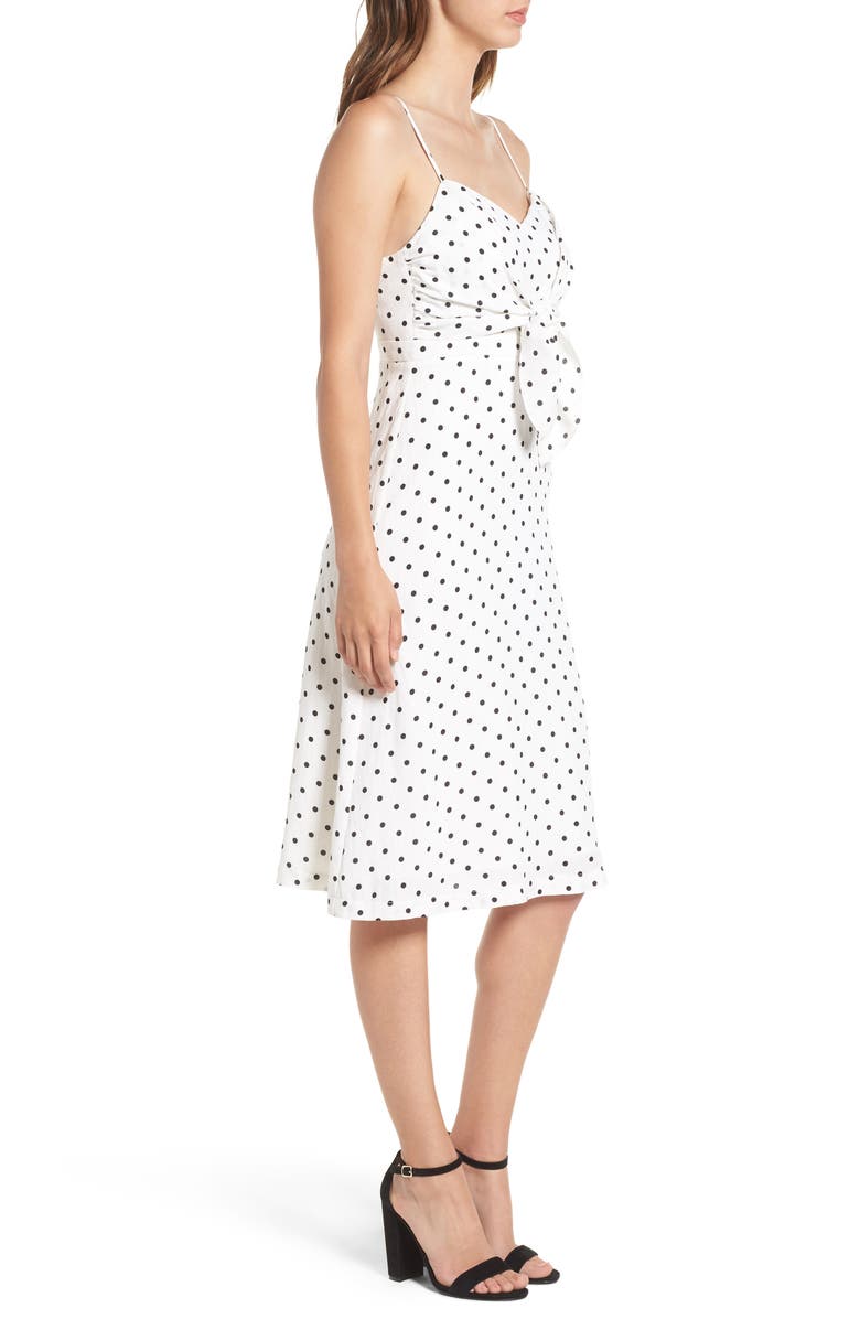 All in Favor Stripe Tie Front Midi Dress, Alternate, color,